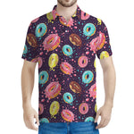 Sprinkles Donut Pattern Print Men's Polo Shirt