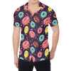 Sprinkles Donut Pattern Print Men's Shirt