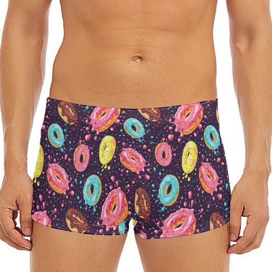 Sprinkles Donut Pattern Print Men's Short Boxer Briefs