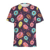 Sprinkles Donut Pattern Print Men's Sports T-Shirt