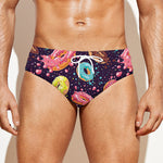 Sprinkles Donut Pattern Print Men's Swim Briefs