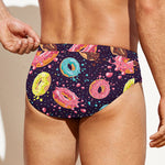 Sprinkles Donut Pattern Print Men's Swim Briefs