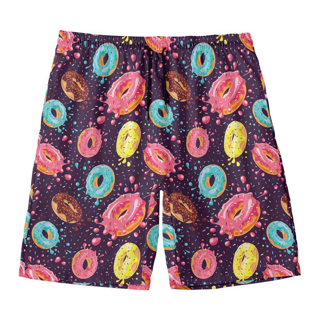 Sprinkles Donut Pattern Print Men's Swim Trunks