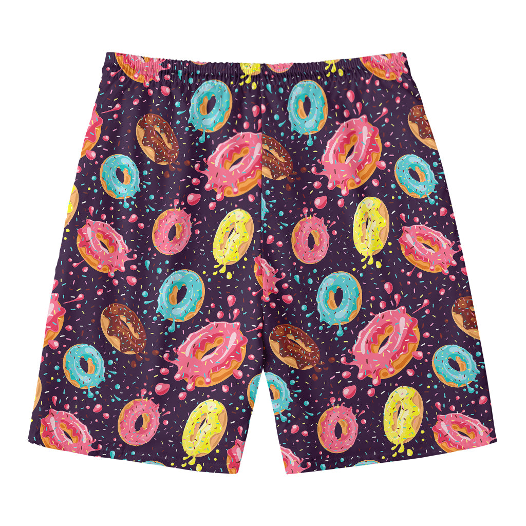 Sprinkles Donut Pattern Print Men's Swim Trunks