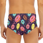 Sprinkles Donut Pattern Print Men's Triangle Swim Briefs
