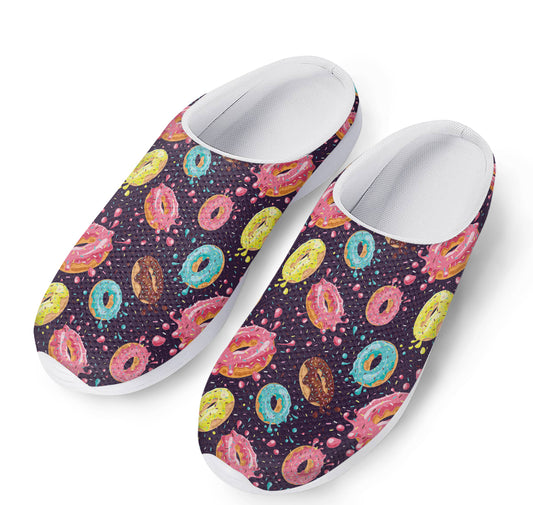 Sprinkles Donut Pattern Print Mesh Casual Shoes