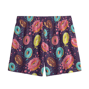 Sprinkles Donut Pattern Print Mesh Shorts