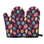 Sprinkles Donut Pattern Print Oven Mitts