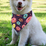 Sprinkles Donut Pattern Print Over The Collar Dog Bandana