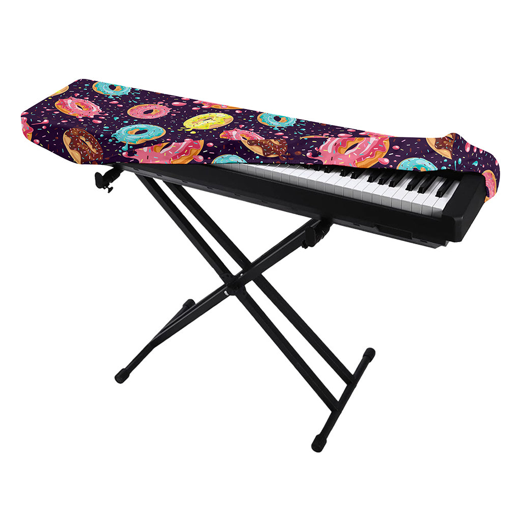 Sprinkles Donut Pattern Print Piano Keyboard Cover