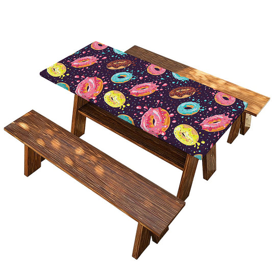 Sprinkles Donut Pattern Print Picnic Table Cover