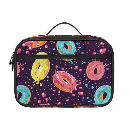 Sprinkles Donut Pattern Print Portable Lunch Bag