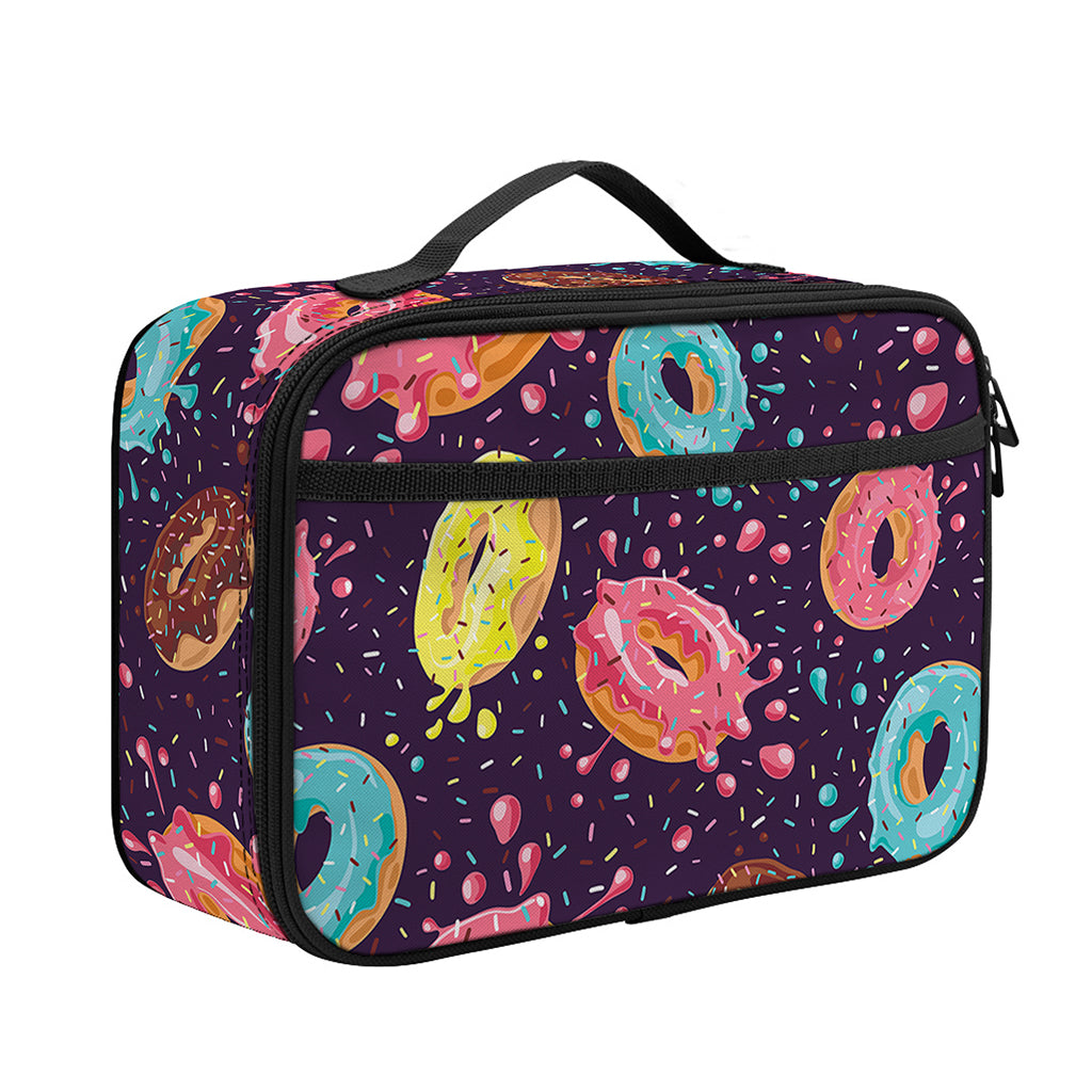 Sprinkles Donut Pattern Print Portable Lunch Bag