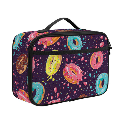 Sprinkles Donut Pattern Print Portable Lunch Bag