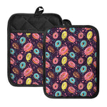 Sprinkles Donut Pattern Print Pot Holders With Pocket