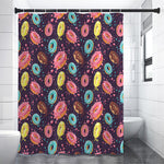 Sprinkles Donut Pattern Print Premium Shower Curtain