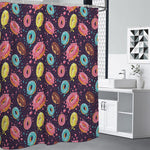 Sprinkles Donut Pattern Print Premium Shower Curtain