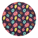 Sprinkles Donut Pattern Print Round Blanket