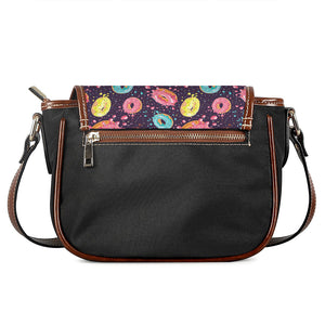 Sprinkles Donut Pattern Print Saddle Bag