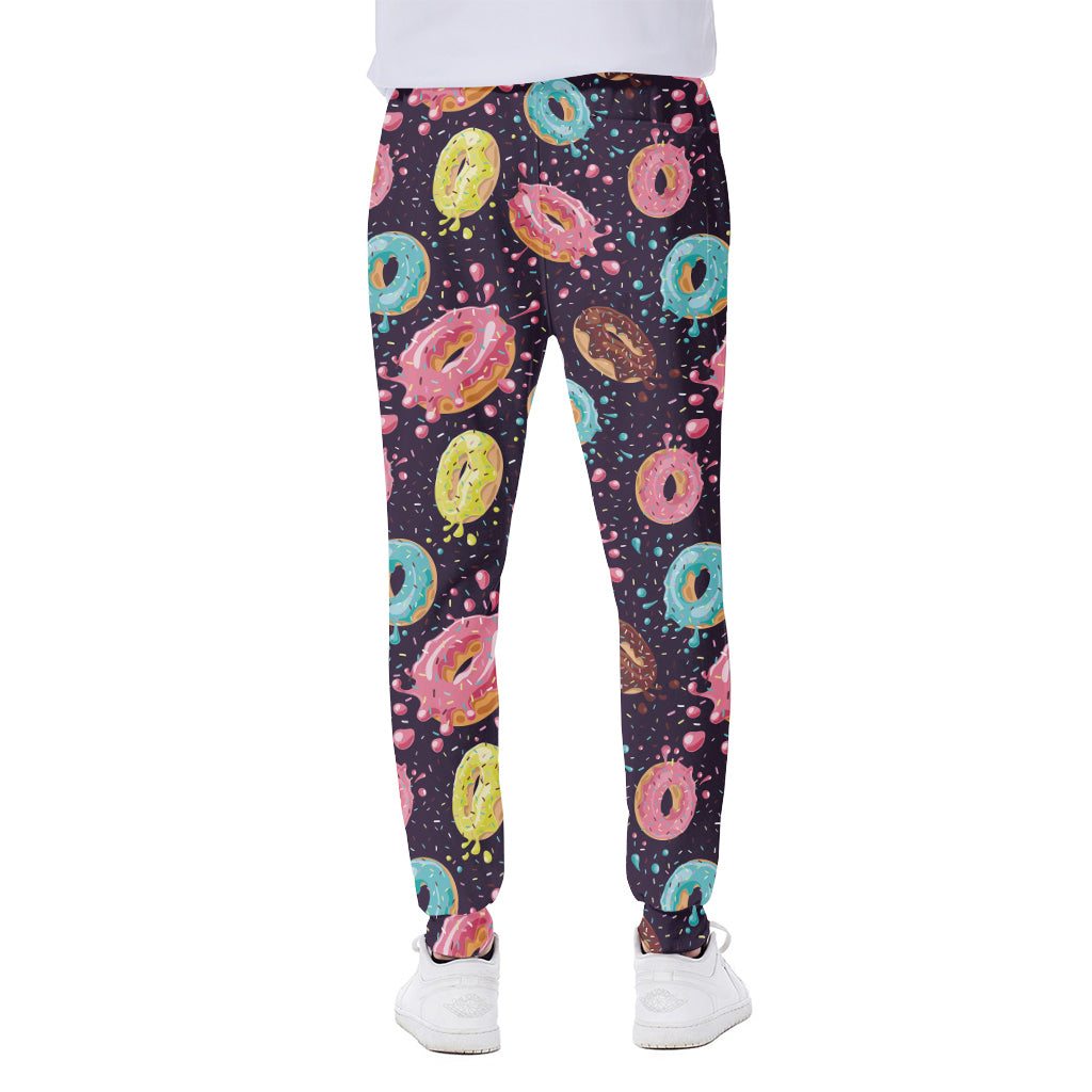 Sprinkles Donut Pattern Print Scuba Joggers