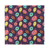 Sprinkles Donut Pattern Print Silk Bandana