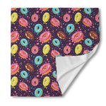 Sprinkles Donut Pattern Print Silk Bandana