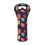 Sprinkles Donut Pattern Print Single Neoprene Wine Tote