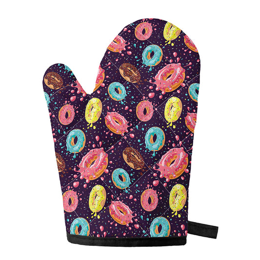 Sprinkles Donut Pattern Print Single Oven Mitt