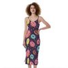 Sprinkles Donut Pattern Print Slim Fit Midi Cami Dress