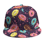 Sprinkles Donut Pattern Print Snapback Cap