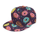 Sprinkles Donut Pattern Print Snapback Cap
