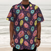 Sprinkles Donut Pattern Print Textured Short Sleeve Shirt