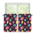 Sprinkles Donut Pattern Print Tier Curtains