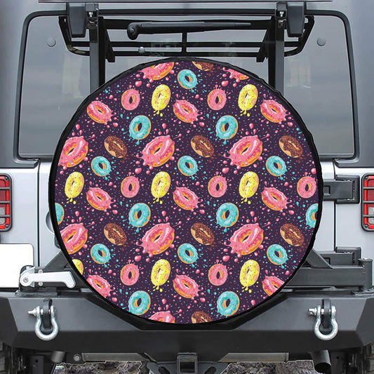 Sprinkles Donut Pattern Print Tire Cover