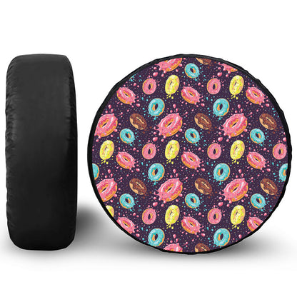 Sprinkles Donut Pattern Print Tire Cover