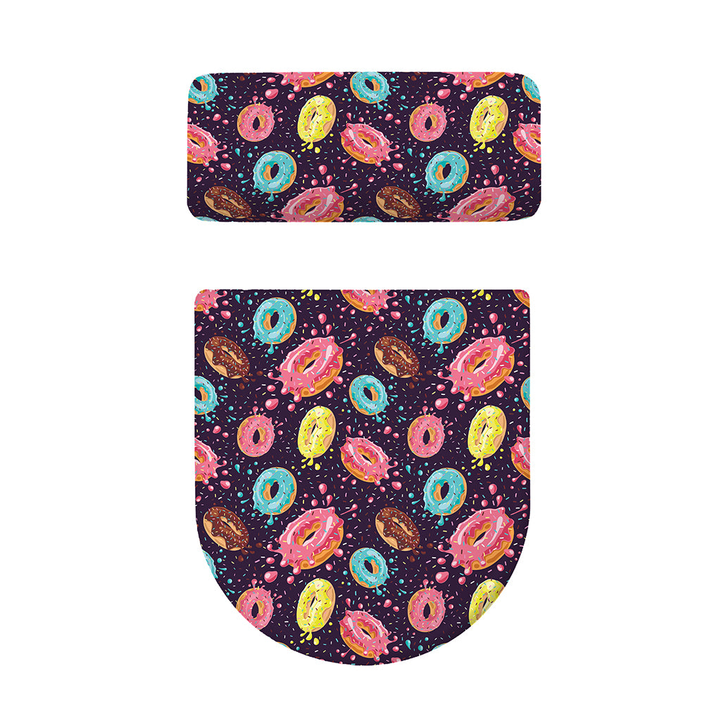 Sprinkles Donut Pattern Print Toilet Lid And Tank Cover Set