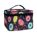 Sprinkles Donut Pattern Print Travel Makeup Bag