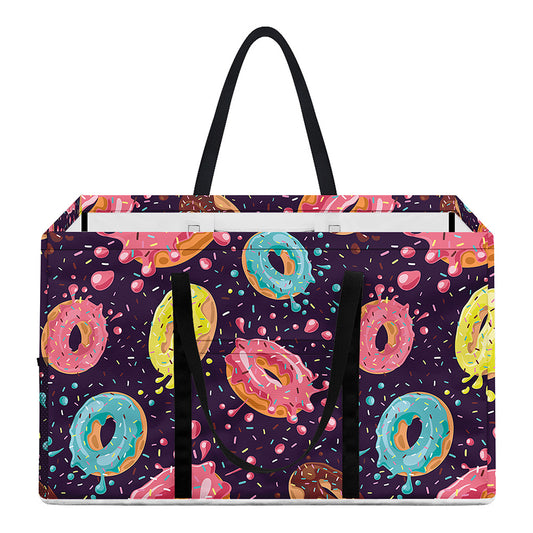 Sprinkles Donut Pattern Print Utility Tote Bag