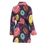 Sprinkles Donut Pattern Print Women's Bathrobe