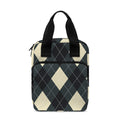 Spruce Blue And Beige Argyle Print Bible Tote Bag