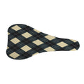 Spruce Blue And Beige Argyle Print Bicycle Seat Cover