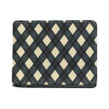 Spruce Blue And Beige Argyle Print Bifold Wallet