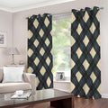 Spruce Blue And Beige Argyle Print Dimout Grommet Curtains