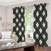 Spruce Blue And Beige Argyle Print Blackout Grommet Curtains