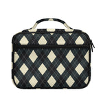Spruce Blue And Beige Argyle Print Briefcase Bible Bag