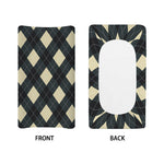 Spruce Blue And Beige Argyle Print Changing Pad Cover