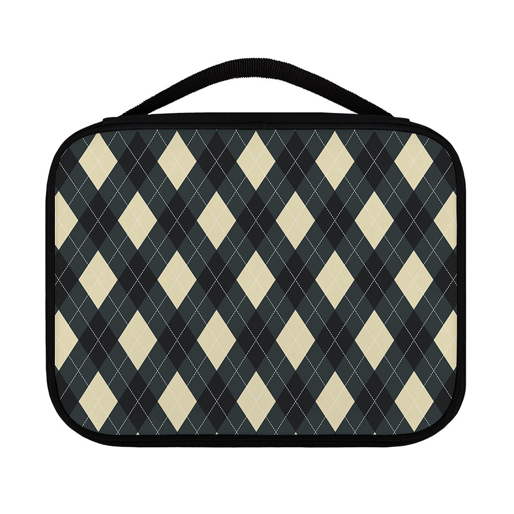 Spruce Blue And Beige Argyle Print Classic Bible Case