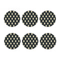Spruce Blue And Beige Argyle Print Coaster Set