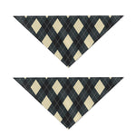 Spruce Blue And Beige Argyle Print Dog Bandana