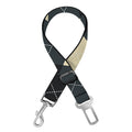 Spruce Blue And Beige Argyle Print Dog Seat Belt